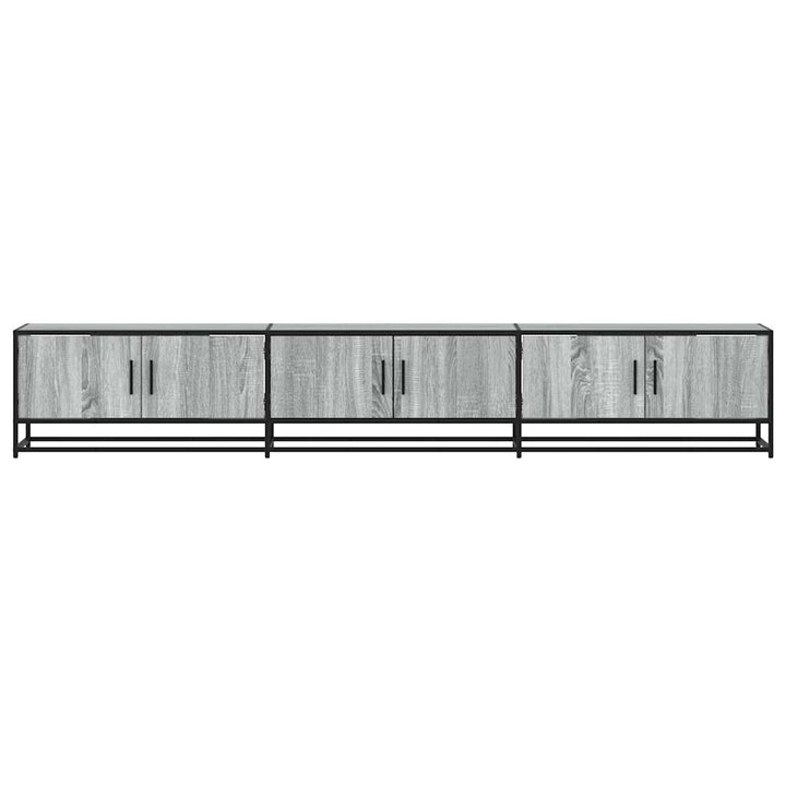 tv-bord 240x35x41 cm konstrueret træ grå sonoma-eg