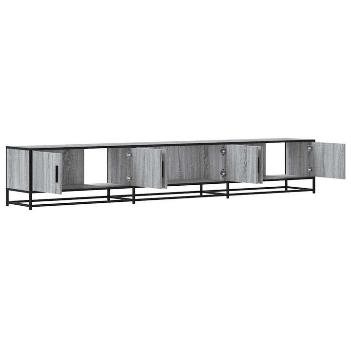tv-bord 240x35x41 cm konstrueret træ grå sonoma-eg