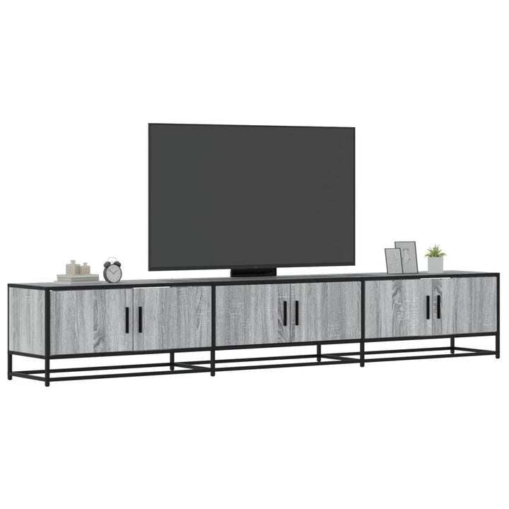 tv-bord 240x35x41 cm konstrueret træ grå sonoma-eg