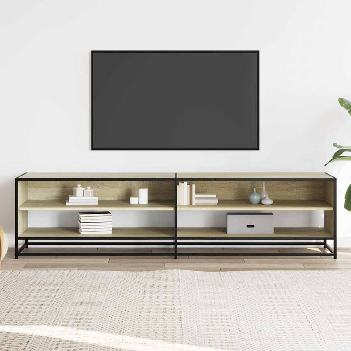 tv-bord 180,5x40x46 cm konstrueret træ sonoma-eg