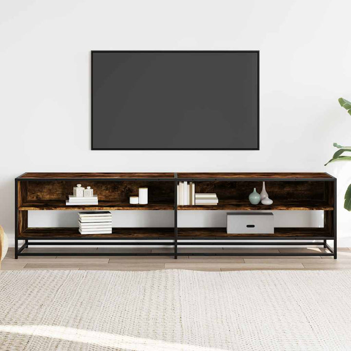tv-bord 180,5x40x46 cm konstrueret træ røget egetræsfarve