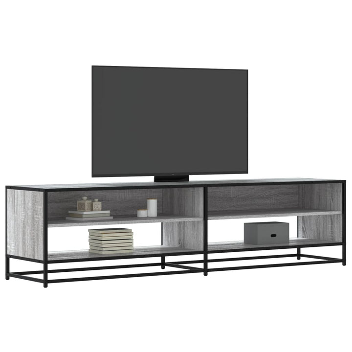 tv-skab 180,5x40x46 cm konstrueret træ grå sonoma-eg