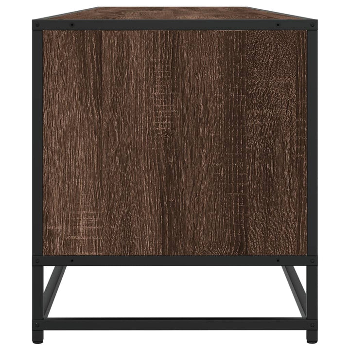 tv-bord 180x40x46 cm konstrueret træ brun egetræsfarve