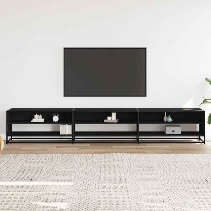 tv-bord 270x40x46 cm konstrueret træ sort