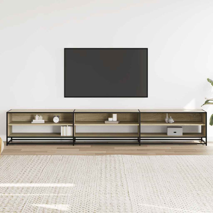 tv-bord 270x40x46 cm konstrueret træ sonoma-eg