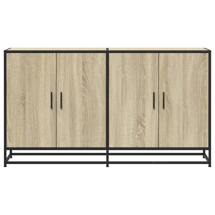 skænk 134x35x76 cm konstrueret træ sonoma-eg