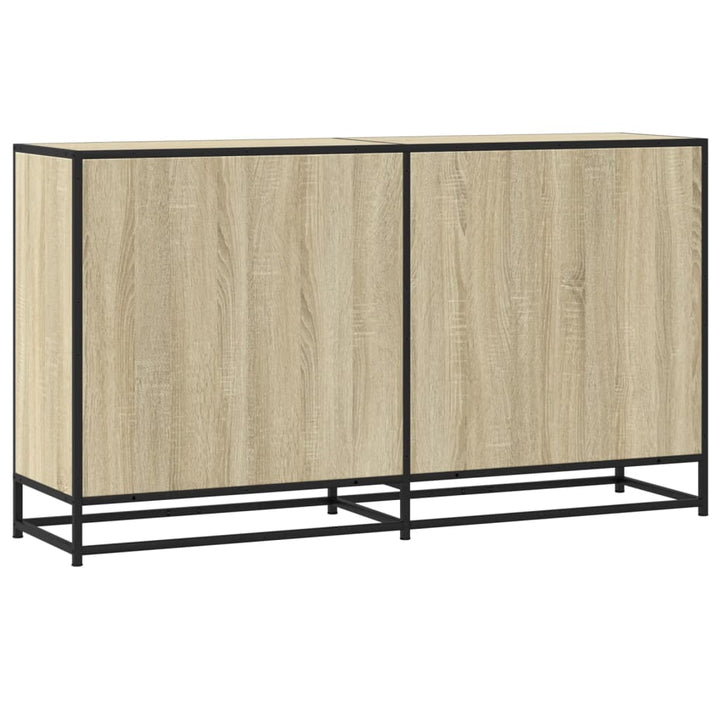 skænk 134x35x76 cm konstrueret træ sonoma-eg