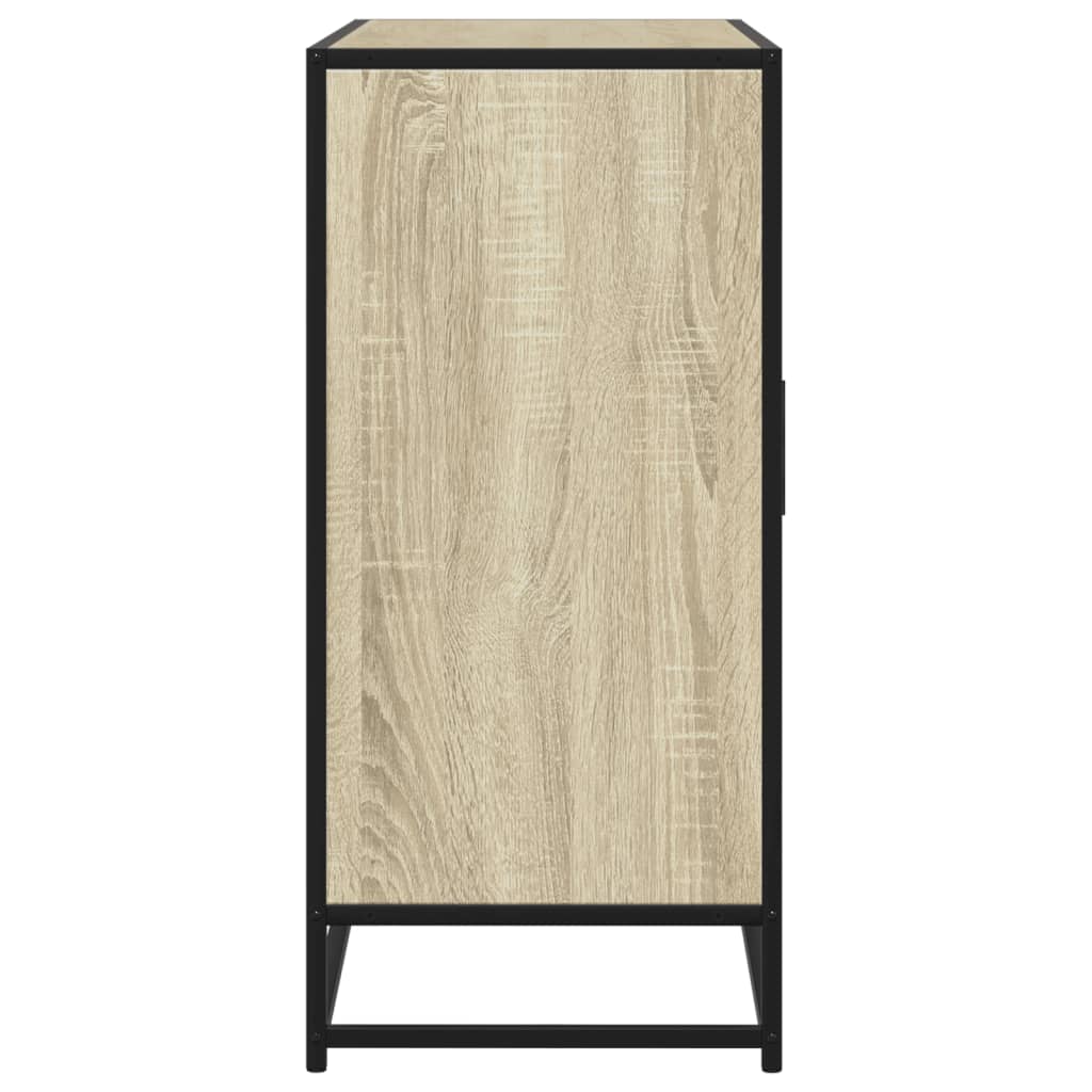 skab 92x35x76 cm konstrueret træ røget egetræsfarve
