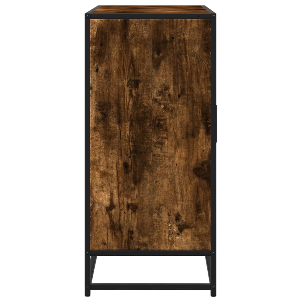 skænk 92x35x76 cm konstrueret træ røget egetræsfarve