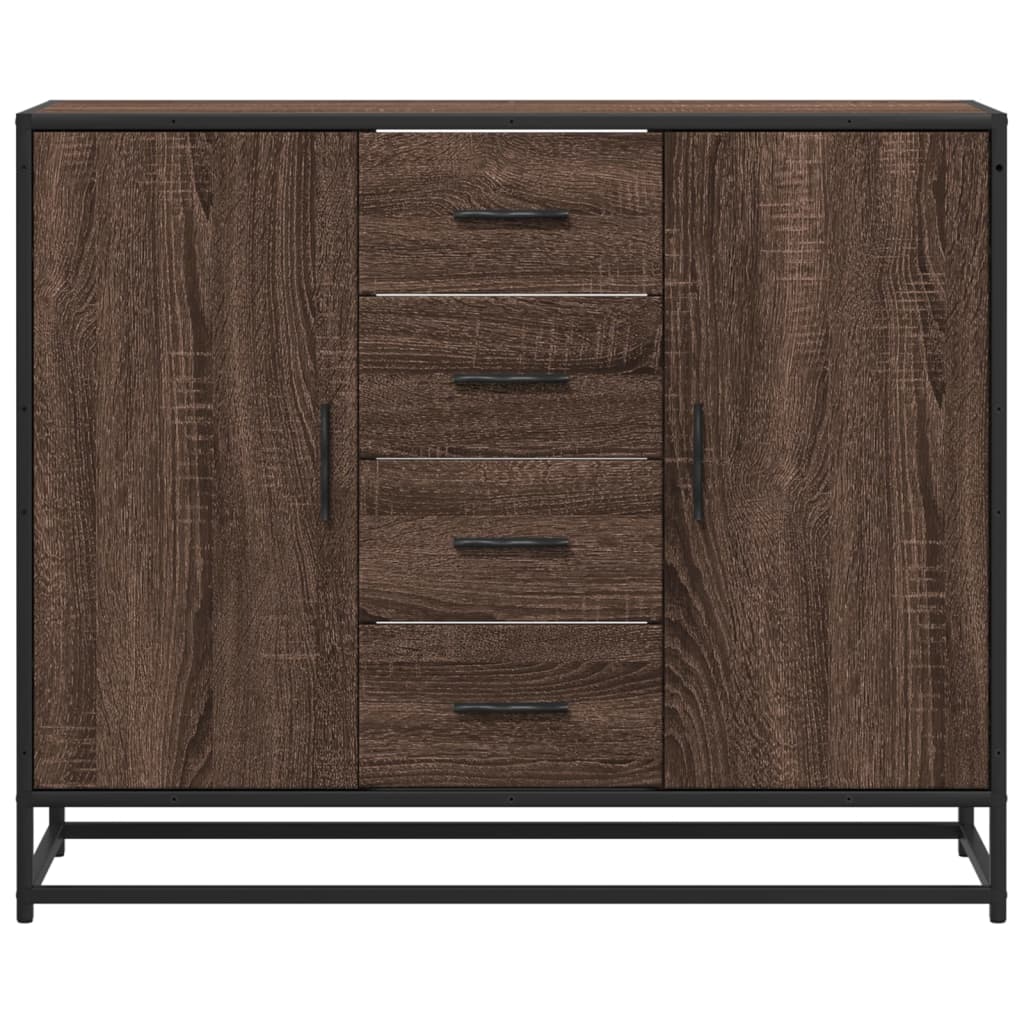 skænk 92x35x76 cm konstrueret træ brun egetræsfarve