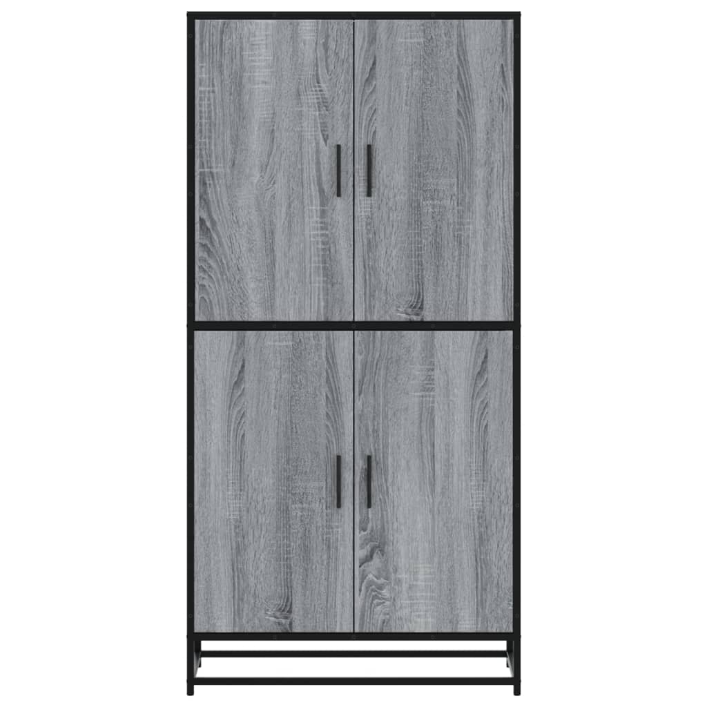 skab 68x35x139 cm konstrueret træ grå sonoma-eg