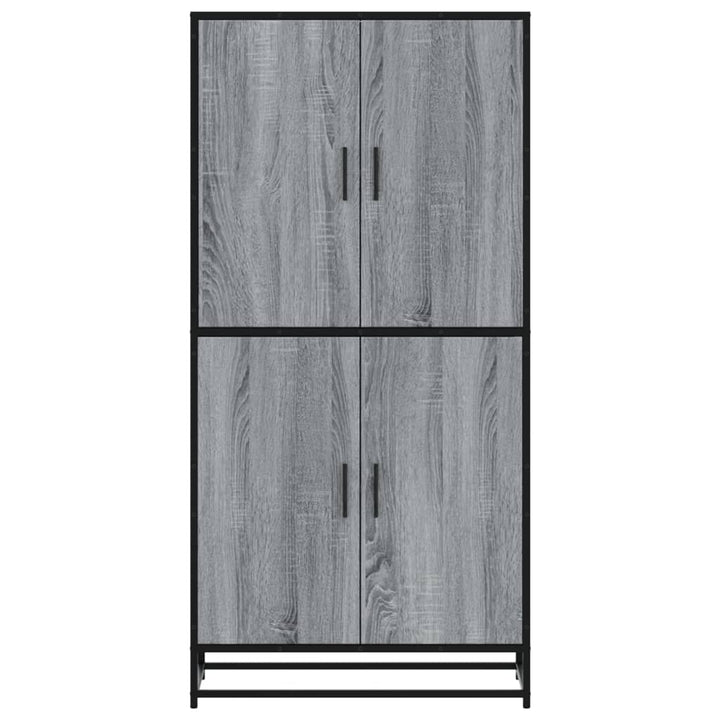 skab 68x35x139 cm konstrueret træ grå sonoma-eg