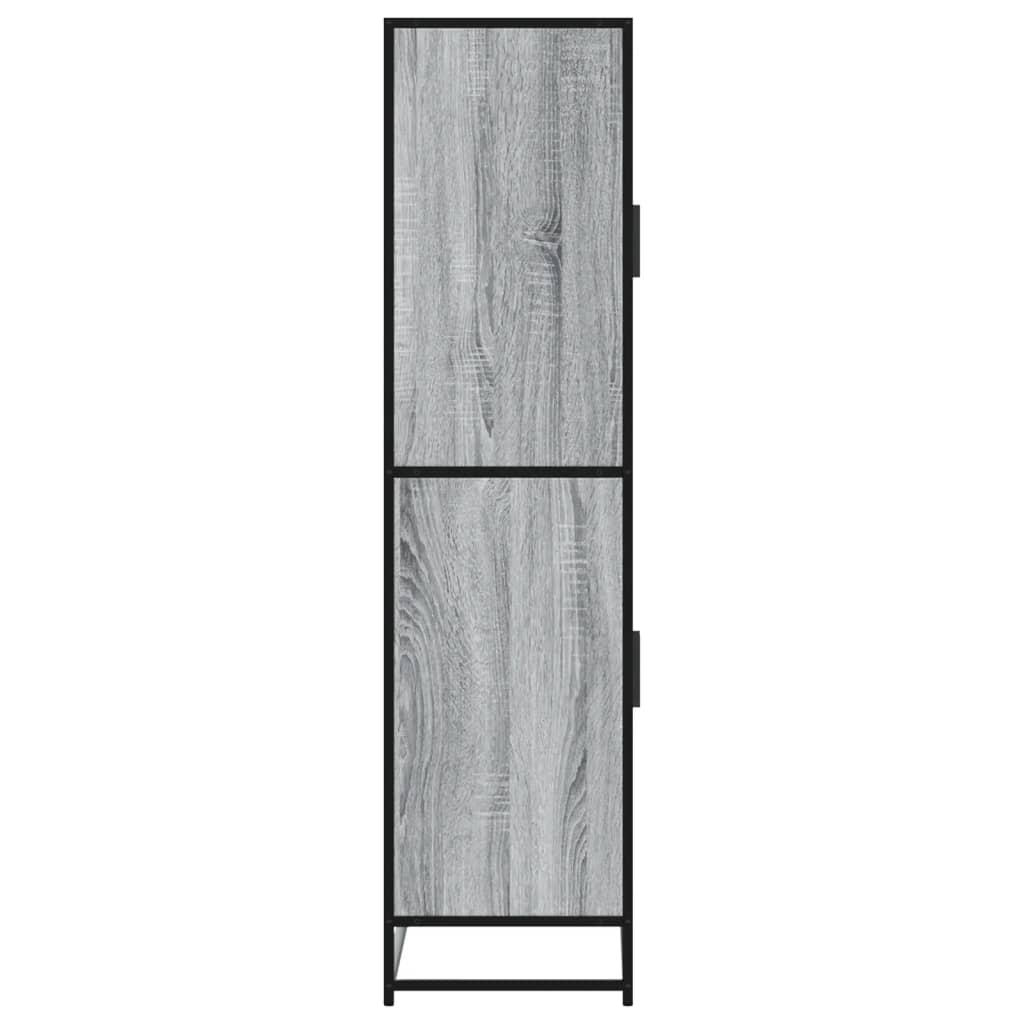 skab 68x35x139 cm konstrueret træ grå sonoma-eg