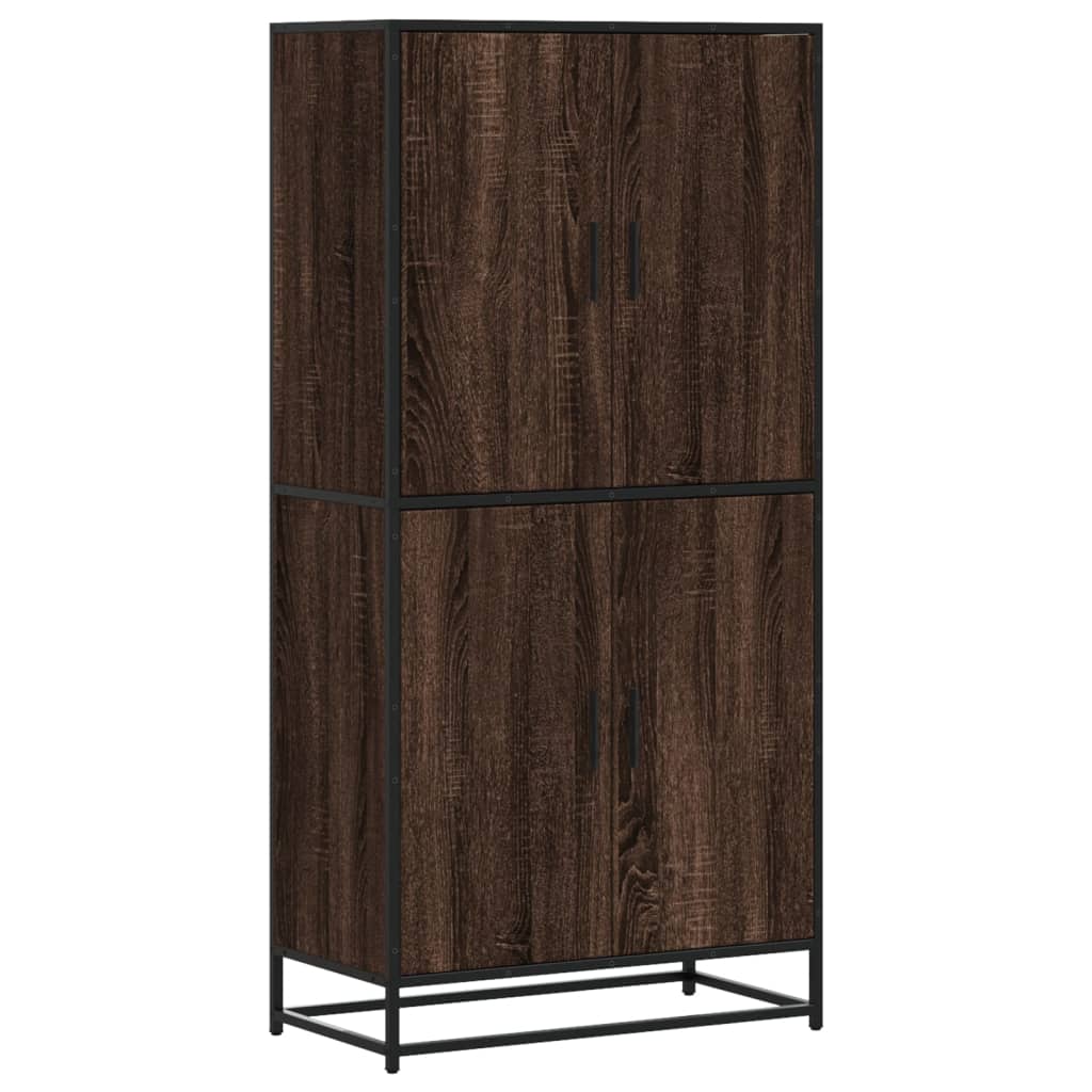 skab 68x35x139 cm konstrueret træ brun egetræsfarve