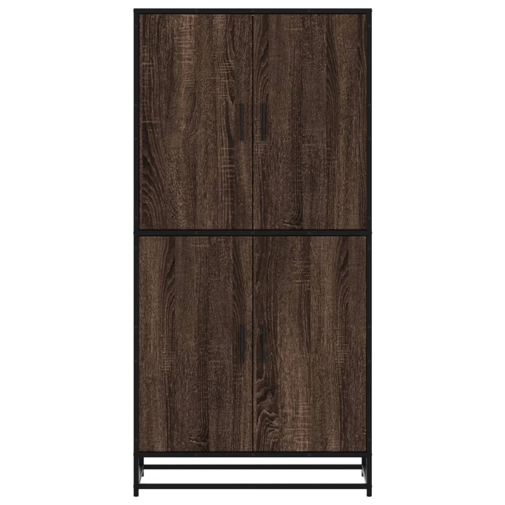 skab 68x35x139 cm konstrueret træ brun egetræsfarve