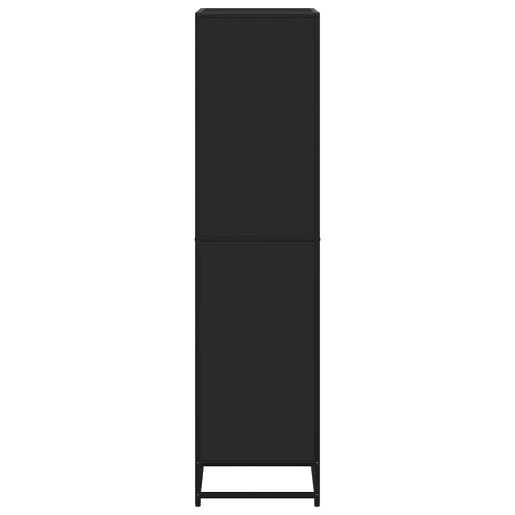 bogreol 60x35x139 cm konstrueret træ sort