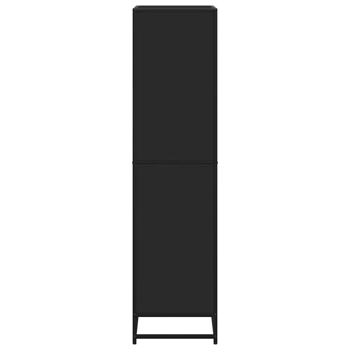bogreol 60x35x139 cm konstrueret træ sort
