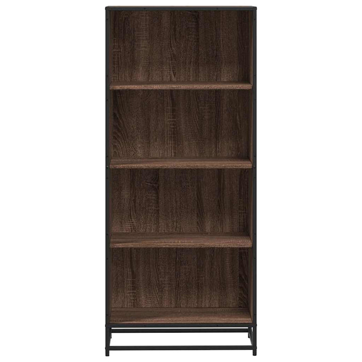 bogreol 60x35x139 cm konstrueret træ brun egetræsfarve