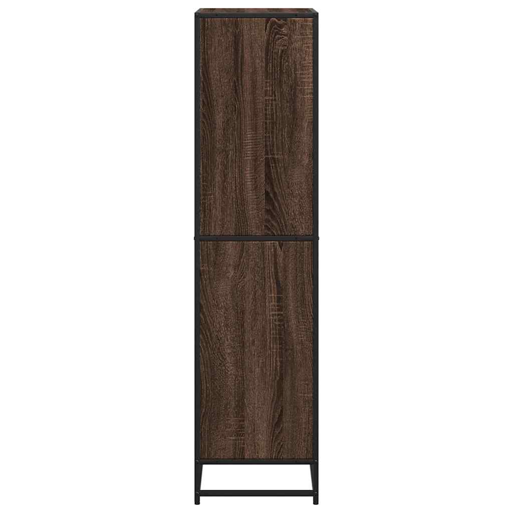 bogreol 60x35x139 cm konstrueret træ brun egetræsfarve