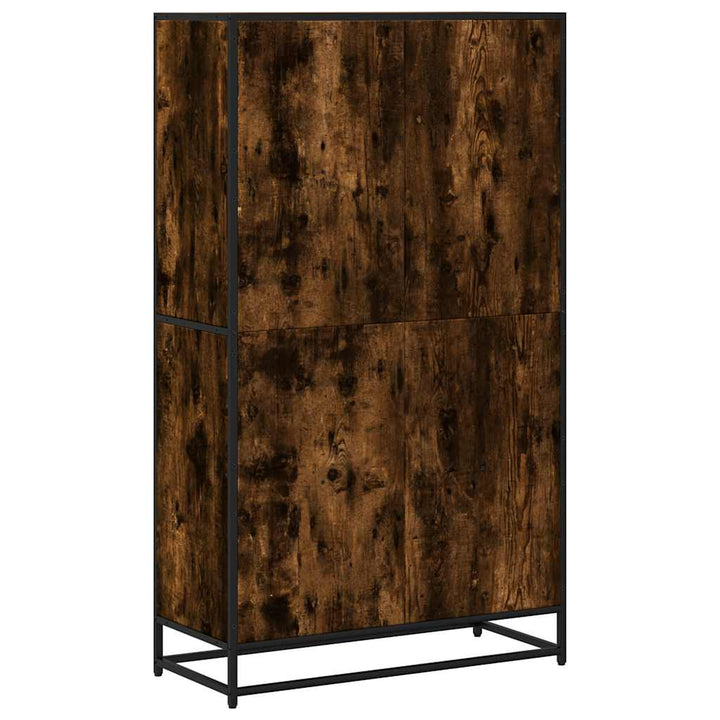 bogreol 80,5x35x139 cm konstrueret træ røget egetræsfarve
