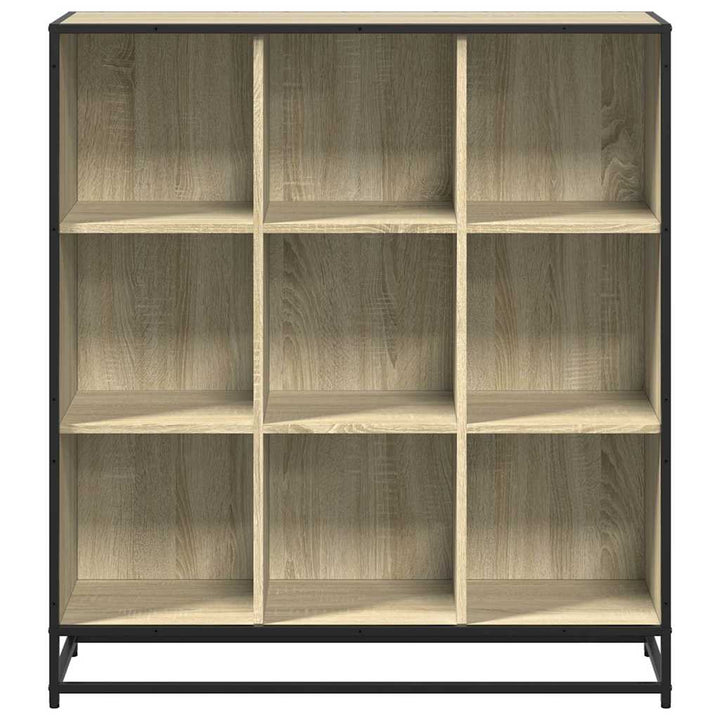 bogreol 97,5x33x107,5 cm konstrueret træ og metal sonoma-eg