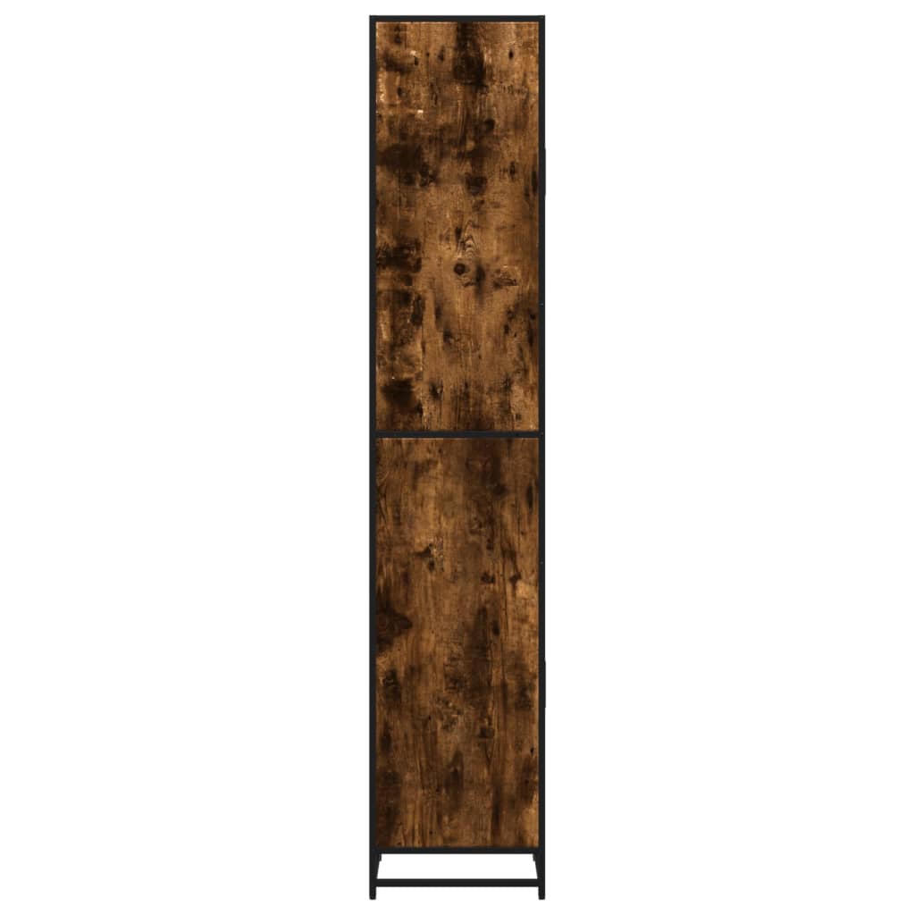 badeværelsesskab 35x37,5x188,5 cm konstrueret træ og metal