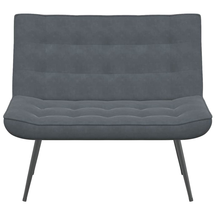 bænk 110x74x84 cm velour mørkegrå