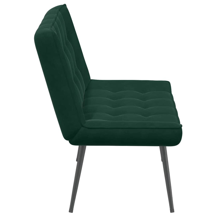 bænk 110x74x84 cm velour Mørkegrøn