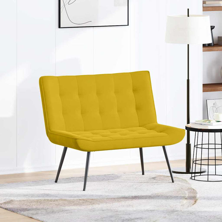 bænk 110x74x84 cm velour gul