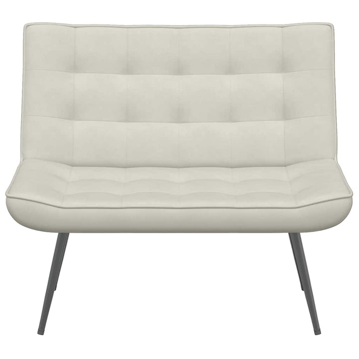 bænk 110x74x84 cm velour cremefarvet