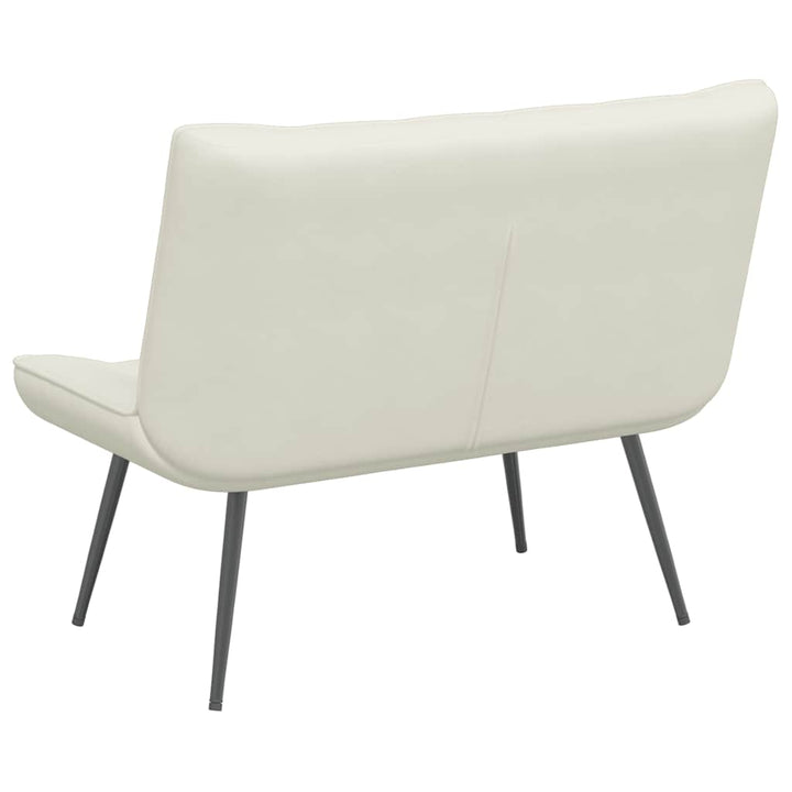 bænk 110x74x84 cm velour cremefarvet