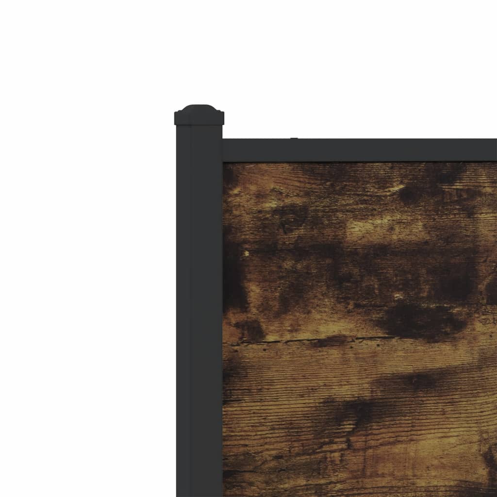 sengeramme uden madras 183x213 cm metal røget egetræsfarve