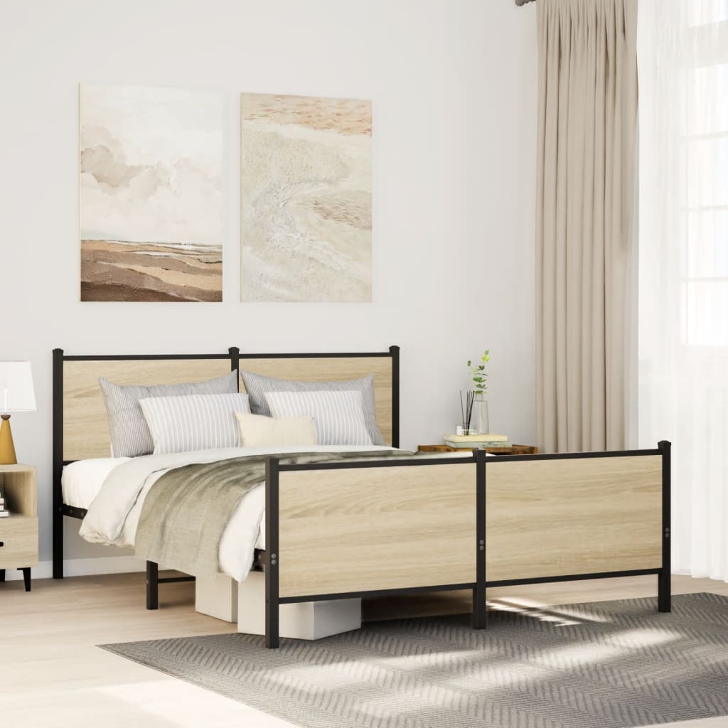 sengeramme uden madras 140x190 cm metal sonoma-eg