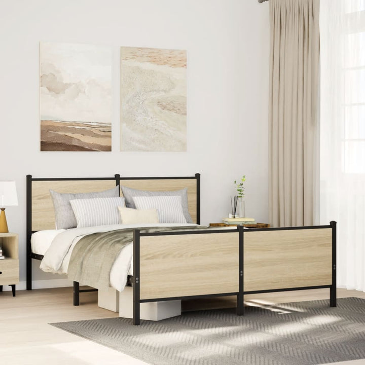 sengeramme uden madras 140x190 cm metal sonoma-eg