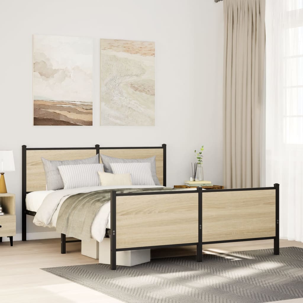 sengeramme uden madras 160x200 cm metal sonoma-eg