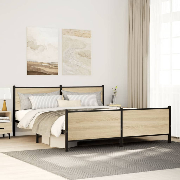 sengeramme uden madras 180x200 cm metal sonoma-eg
