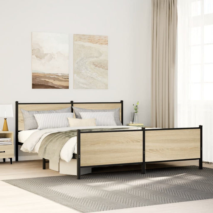 sengeramme uden madras 183x213 cm metal sonoma-eg