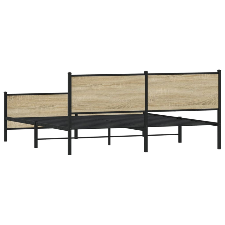 sengeramme uden madras 200x200 cm metal sonoma-eg