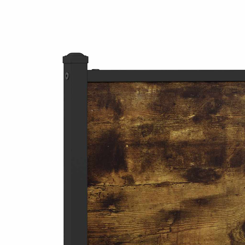sengeramme uden madras 150x200 cm metal røget egetræsfarve