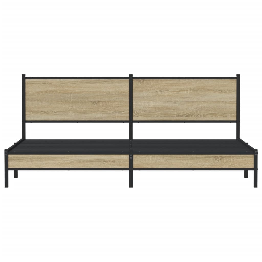 sengeramme uden madras 193x203 cm metal sonoma-eg