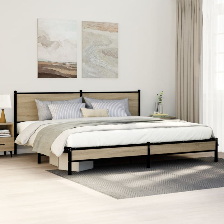 sengeramme uden madras 193x203 cm metal sonoma-eg