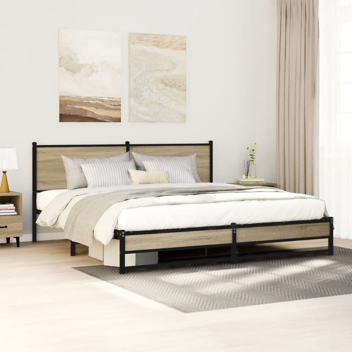 sengeramme uden madras 183x213 cm metal sonoma-eg