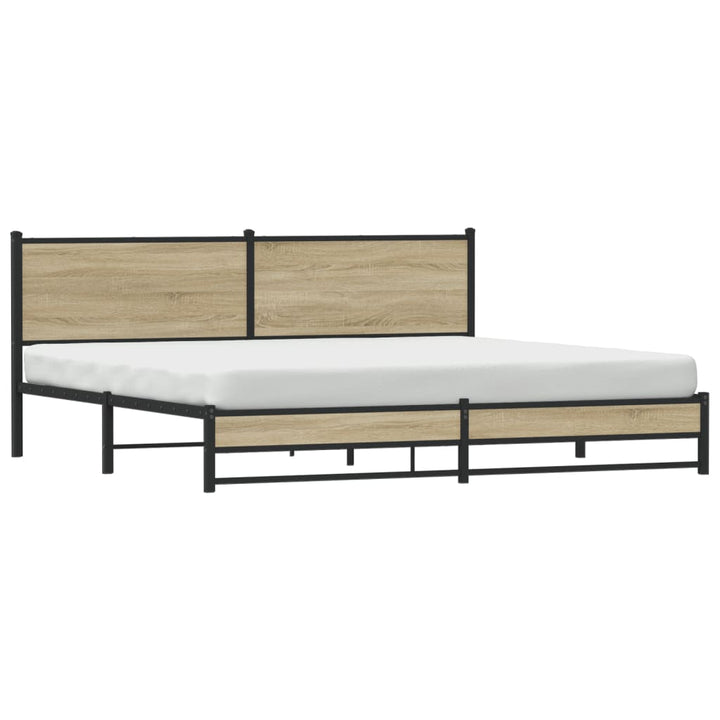 sengeramme uden madras 200x200 cm metal sonoma-eg