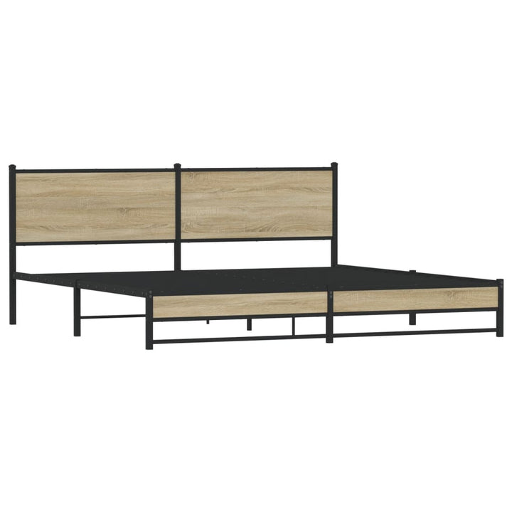 sengeramme uden madras 200x200 cm metal sonoma-eg