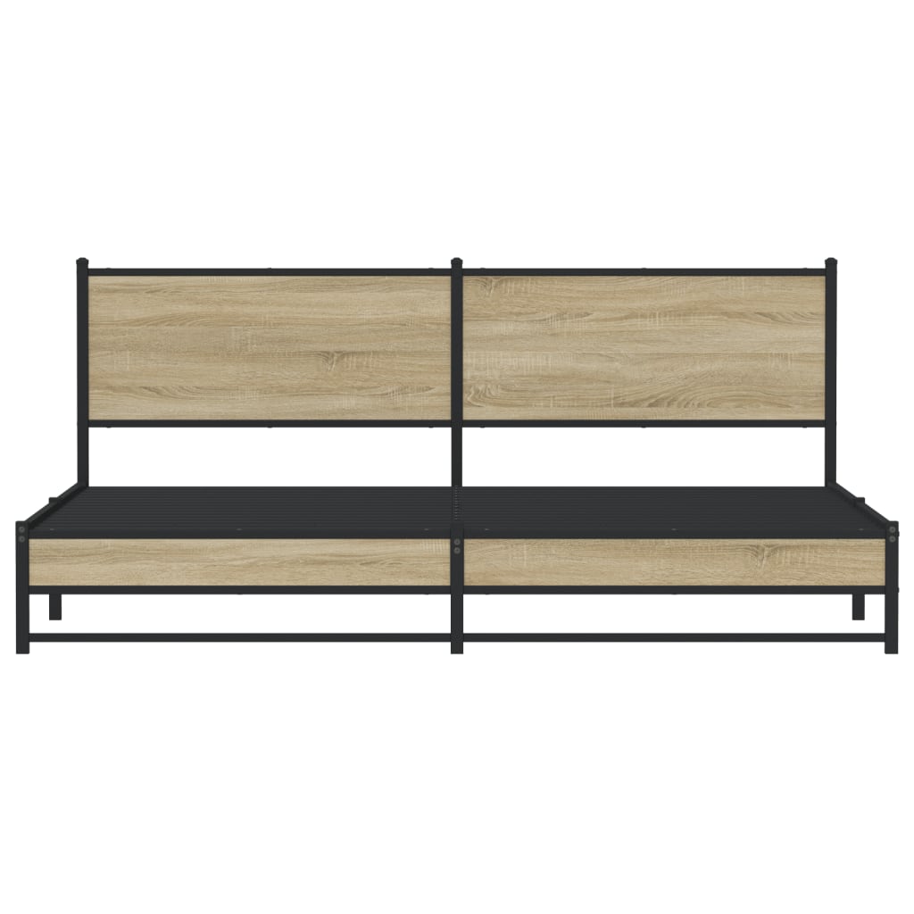 sengeramme uden madras 200x200 cm metal sonoma-eg