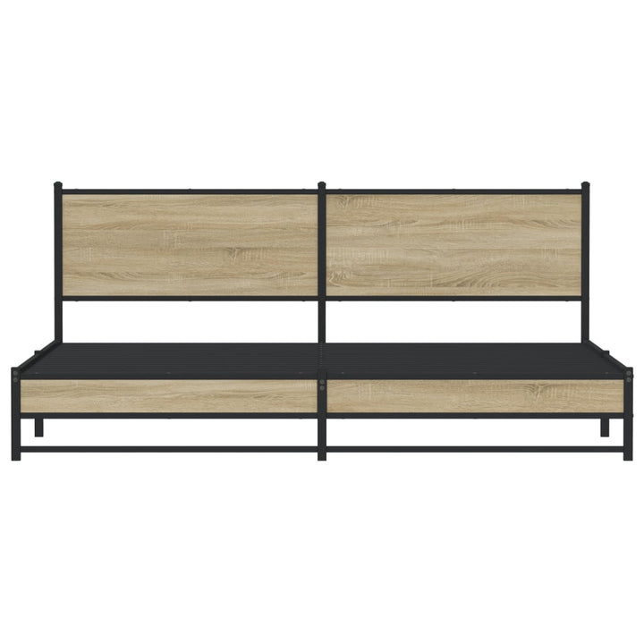 sengeramme uden madras 200x200 cm metal sonoma-eg
