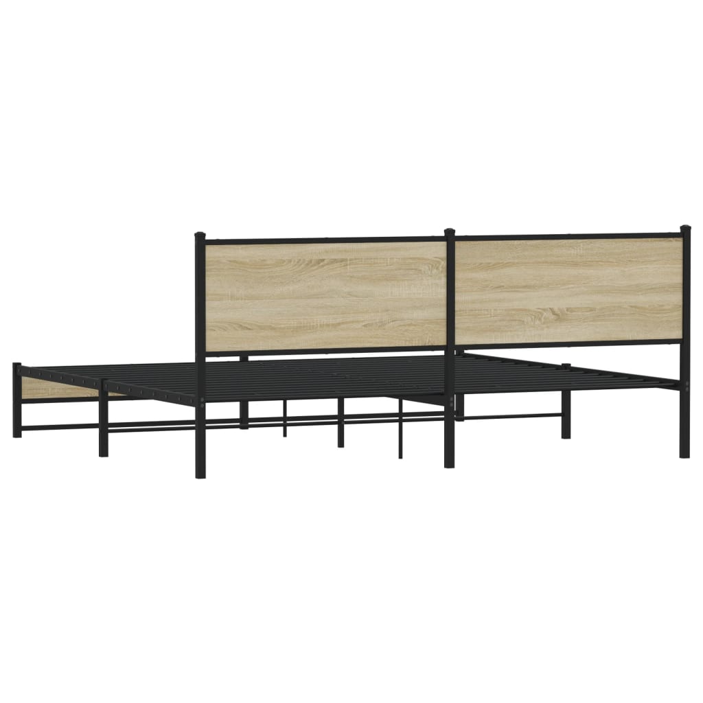 sengeramme uden madras 200x200 cm metal sonoma-eg