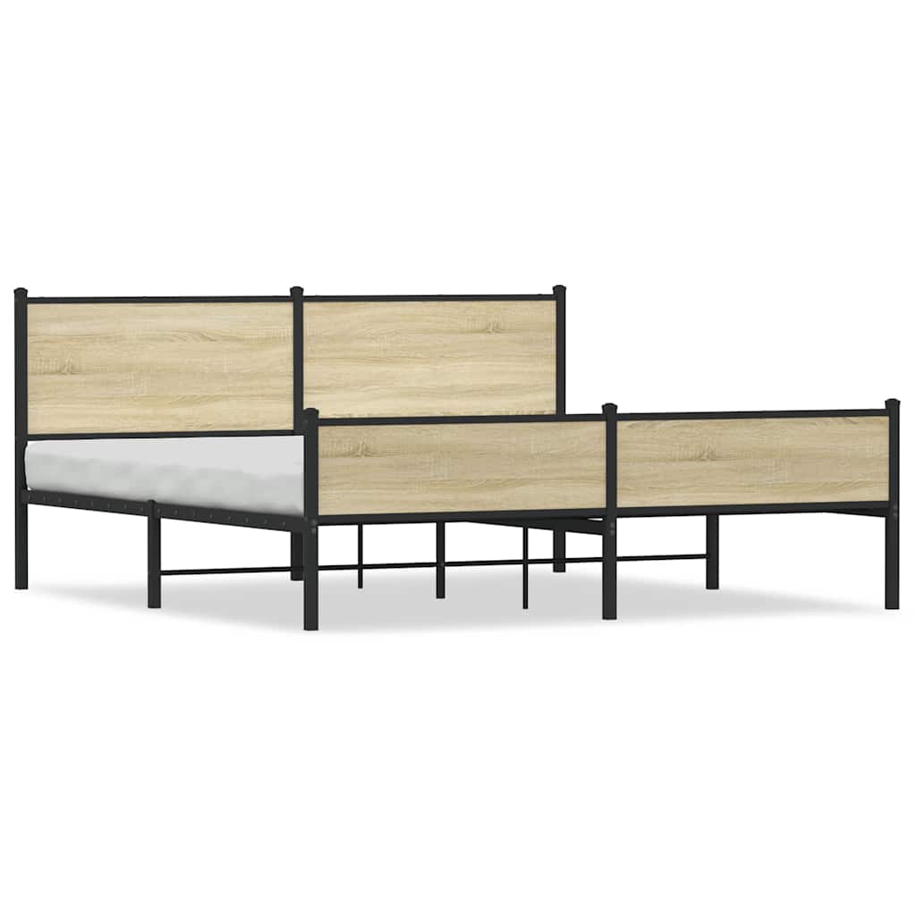 sengeramme uden madras 180x200 cm metal sonoma-eg