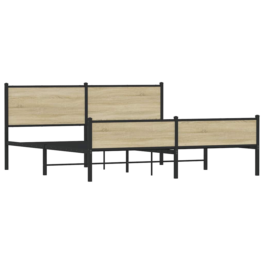 sengeramme uden madras 180x200 cm metal sonoma-eg