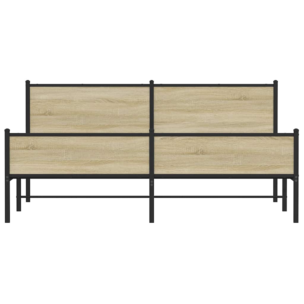 sengeramme uden madras 180x200 cm metal sonoma-eg